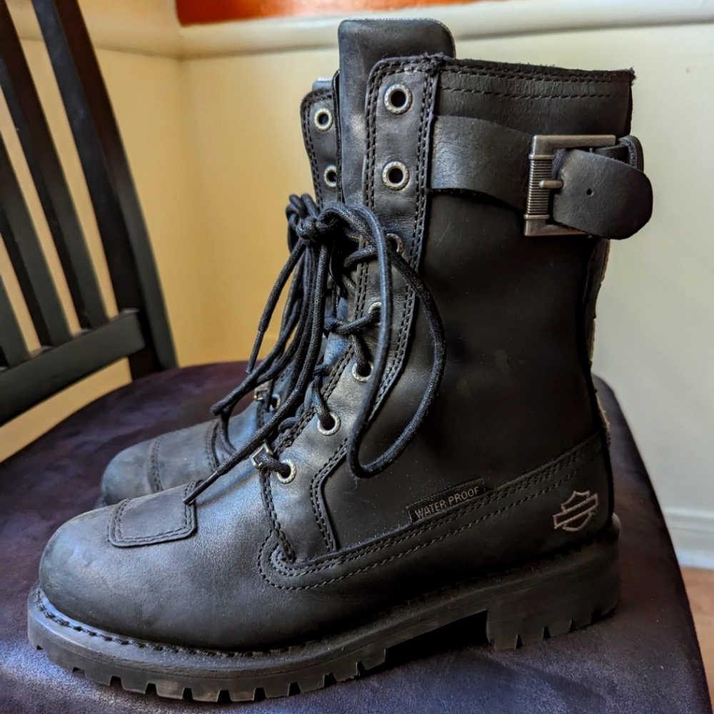 Harley Davidson Women's Riding Boots, size 7, waterproof, black